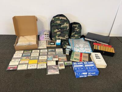Vintage Religious Audio Cassette, 32 Tapes, Camo Bags, King James Bible, Light Bulbs, Cassette Cases