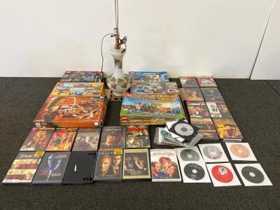 LEGO Minecraft, Creator & City Sets, 18+ DVDs, Vintage Table Lamp, Music CDs