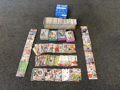 NFL Pro Set & Topps Football Card Collection, 1989-1991, 600+ Cards, Storage Boxes Included