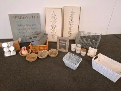 Home Decor & Storage &ndash; Baskets, Wall Art, Frames, Sealed Containers, Canisters
