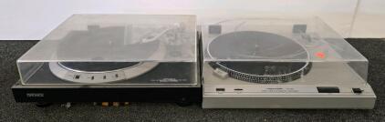 Optonica RP-7205 Belt Drive Full Automatic Turntable With Dust Cover, Realistic LAB-395 Direct Drive Automatic Turntable