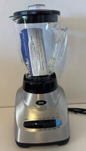 Oster BLSTSR-PZ Countertop Blender, 450W, 10-Speed, 6-Cup Glass Jar, Stainless, Ice Crush (Tested and turns on)