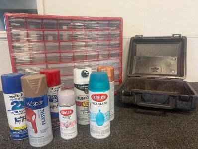 Rust-Oleum, Krylon, Valspar Spray Paints, 36-Compartment Organizer And Craftsman Tool Case