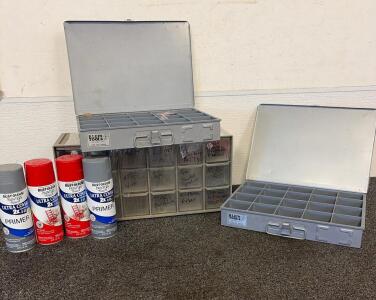 Klein Tools Metal Storage Box Model 54439, 18-Compartment Steel Parts Organizer