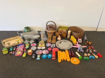 Vintage And Modern Toys With Polly Pocket Compacts, Die-Cast Vehicles, And Action Figures
