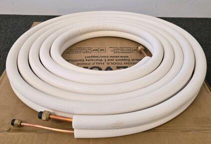 Vevor Mini Split Line Set, Copper Tubing, 1/2" & 1/4" Flared, 16.4&ndash;25Ft, Insulated, JSY-SS Series, New In Box