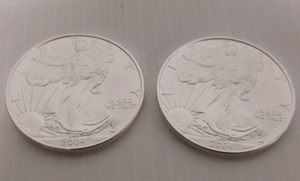 (2) 1 oz. Fine Silver One-Dollar Rounds