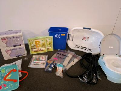 Luminarc Wine Glasses, Rubbermaid Laundry Basket, Child Potty, Belts, Art & More