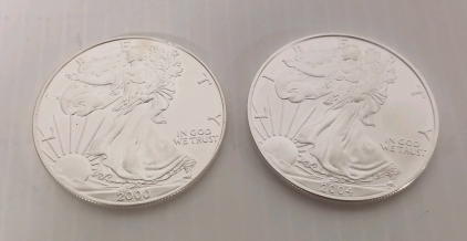 (2) 1 oz. Fine Silver One-Dollar Rounds