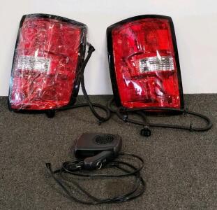Pair Ford F-150 Tail Lights OEM Style 2009-2014 With Hopkins 12V 150W Portable Window Defroster
