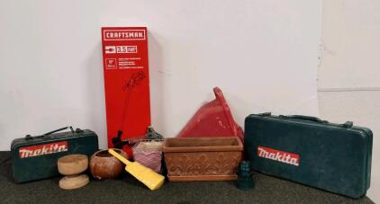 Outdoor Tools And Planters, Craftsman Corded String Trimmer, And More