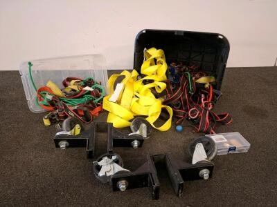 Heavy-Duty Moving Equipment Set with Casters and Tie-Down Straps