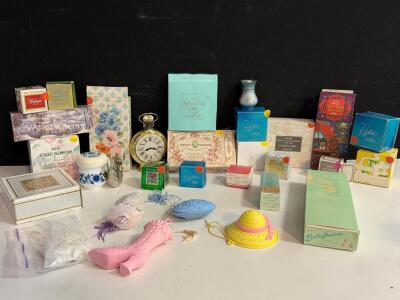 Vintage AVON Collectibles Lot &ndash; 24 Boxed Soaps, Powders, Fragrance, Decor, 1970s&ndash;1980s