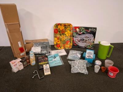 Mixed Household Lot: Starbucks Frappuccino, NuCIT Supplements, FeverAll, Decor, Kitchenware