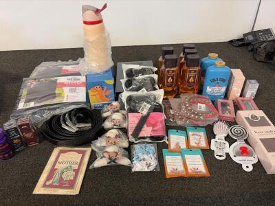 Large Mixed Merchandise Lot: Grill Covers, Bajaj Almond Oil, Beauty, Jewelry, Accessories, Vitamins