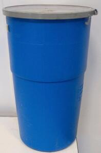 14 Gallon Blue HDPE Plastic Drum with Removable Locking Lid