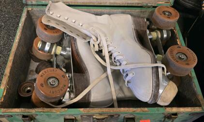 Vintage Retro, Roller Skates & Semi Trailer Overhead Cover