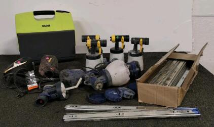 Wagner Paint Sprayers Lot, Drawer Slides, Igloo Uline Cooler &ndash; DIY Tools, Hardware Bundle