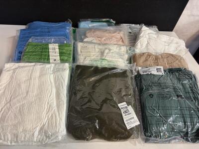 Bulk Lot of 12 Mixed Brand Knit Tops &ndash; Sweaters, Shirts, Cardigans, New in Packaging, Assorted Colors