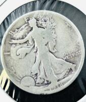 1918 Walking Liberty Half Dollar, 90% Silver, U.S. Coin, Circulated Condition - 2