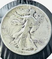 1943 Walking Liberty Half Dollar, 90% Silver, U.S. Coin, Circulated, Adolph A. Weinman Design - 2