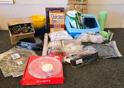Miscellaneous Household and Craft Lot with QuickBooks Guides, DIY Crochet Kit, and More