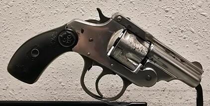 Iver Johnson Safety Automatic Revolver, Nickel, Top-Break, Unknown Caliber, 3&rdquo; Barrel, 5-Shot