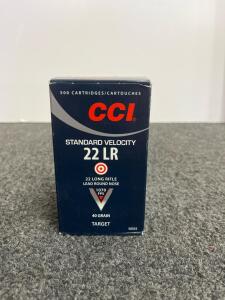 CCI Standard Velocity .22 LR 40gr LRN Ammunition, 500rds (10x50), Target, 1070 FPS, Boxed - 50035