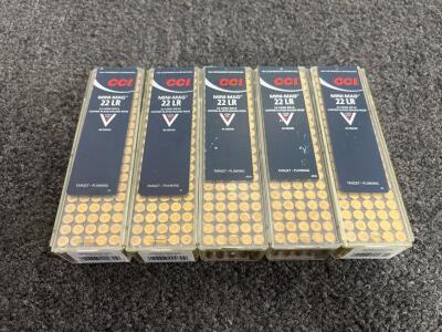 CCI Mini-Mag 22 LR 40Gr Copper-Plated RN 1235Fps, 500 Rounds (5x100 Pack), Target/Plinking