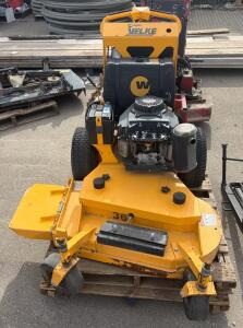 Wright Velke Gear Drive 36" Stand-On Commercial Mower w/ Sulky, Gas Engine, Gear Drive