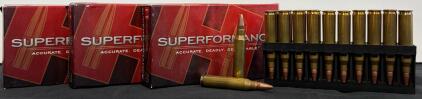(3) Boxes Hornady Superformance 5.56 NATO Ammunition, 55 Grain GMX, Brass Case, 20 Rounds
