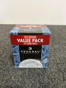 Federal Champion .22 LR 36gr Copper Plated HP, 525-Round Bulk Value Pack, Lot 16P180