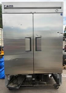 True Double-Door Commercial Refrigerator, Approx 49 cu ft, Stainless, Model T-49 or Similar