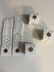Assorted U.S. Lincoln Wheat Cents (1940s-1950s) &ndash; Various Mint Marks