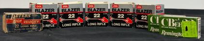 .22 LR Ammunition Lot &ndash; Peters High Velocity, Remington CBee, CCI Blazer, 350 Rounds