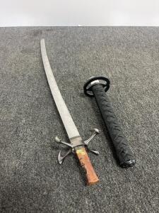 Katana-Style Sword With Removable Handle, Hybrid Design, Serial Number S038445
