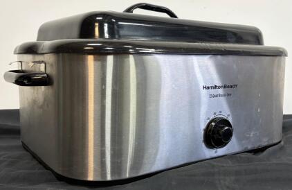Hamilton Beach 22-Quart Roaster Oven Model 32229, 1450W, Stainless Steel, Adjustable Temp