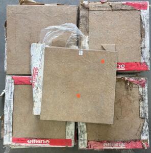 Eliane 45x45 CM (17 3/4") Ceramic Floor Tiles, Light Brown, Textured, ~163 Sq Ft, Open Boxes