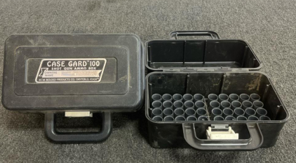 MTM Case Gard 100 Shotgun Shell Ammo Box, Holds 100 Shells, Black Plastic, 12 Or 20 Gauge Compatible