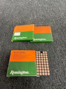 Remington No. 57★ Shotgun Shell Primers, 207 Count, Vintage, 3 Boxes, Original Packaging