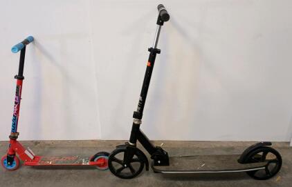 Madd Gear Pro Flow Stunt Scooter & Large Folding Adult Kick Scooter, Aluminum, 100mm & 8" Wheels