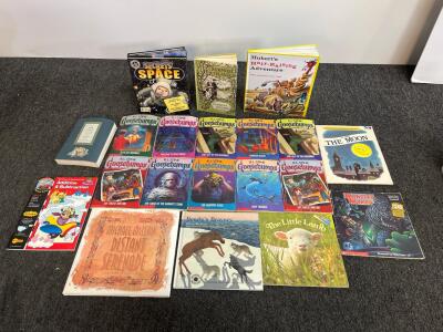 Children's Book Collection: Goosebumps Series, Picture Books, Educational Workbooks