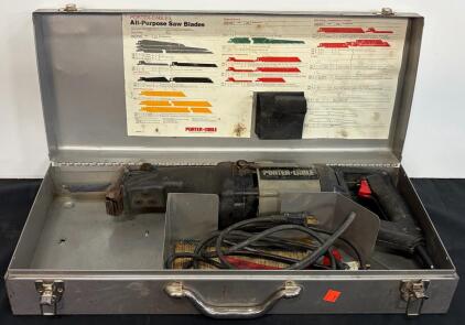 Porter-Cable 637 Tiger Saw, 8.0A, 0-2600 SPM, Variable Speed, Metal Case, Serial 133855