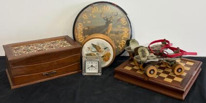Vintage Roller Derby Adjustable Skates, Multi-Game Box Set, Jewelry Box & Decor