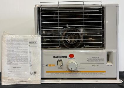 Heat Mate HMHR-1101 Portable Kerosene Heater, 10,000 BTU, 1.2 Gal Tank, UL Listed, Manual Included