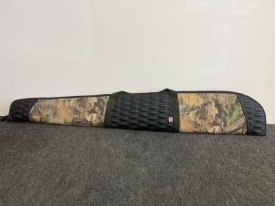 Camouflage Soft Rifle/Shotgun Case, 52" Length, Zipper Closure, Egg Crate Foam, Twin Handles