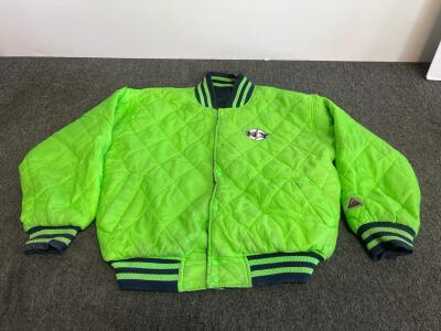 Pro Player New York Yankees Reversible Bomber Jacket, Lime Green/Navy, Snap-Button Closure L/XL