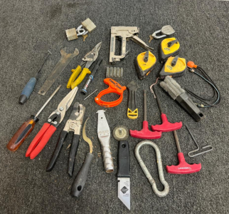 Irwin Chalk Lines, Padlocks, Staple Gun, Hex Keys, CableCuff, Mixed Hand Tools
