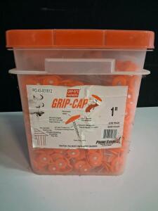 Grip-Rite 1" Plastic Cap Nails, 3000 Count, Electro-Galvanized, Roofing/Sheathing Fasteners