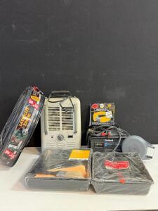 Patton Heater, DieHard Battery Charger, Complete Paint Sets, Harvey's Wax Kit, Retractable Reel